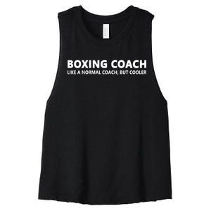 Funny Boxing Coach Definition Boxing Coach Cute Gift Women's Racerback Cropped Tank