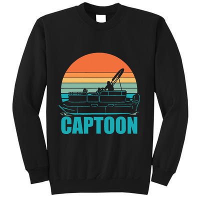 Funny Boating Captoon Pontoon Tritoon Captain Pontoon Boat Sweatshirt