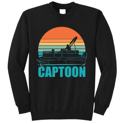 Funny Boating Captoon Pontoon Tritoon Captain Pontoon Boat Sweatshirt