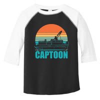 Funny Boating Captoon Pontoon Tritoon Captain Pontoon Boat Toddler Fine Jersey T-Shirt