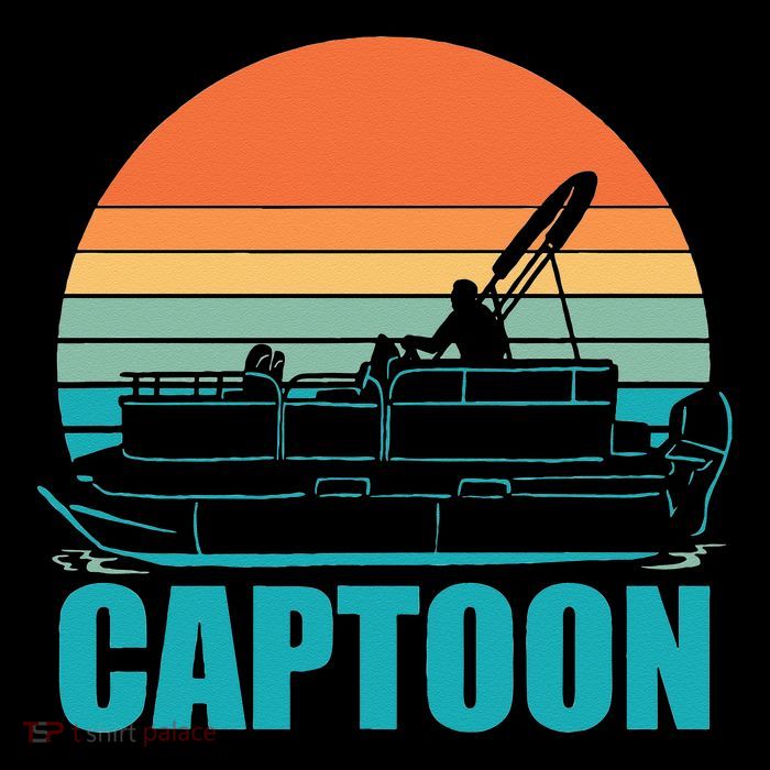 Funny Boating Captoon Pontoon Tritoon Captain Pontoon Boat Toddler T-Shirt
