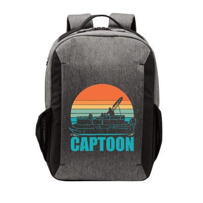 Funny Boating Captoon Pontoon Tritoon Captain Pontoon Boat Vector Backpack