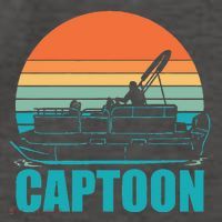 Funny Boating Captoon Pontoon Tritoon Captain Pontoon Boat Vector Backpack