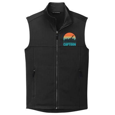 Funny Boating Captoon Pontoon Tritoon Captain Pontoon Boat Collective Smooth Fleece Vest