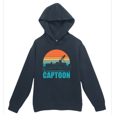 Funny Boating Captoon Pontoon Tritoon Captain Pontoon Boat Urban Pullover Hoodie