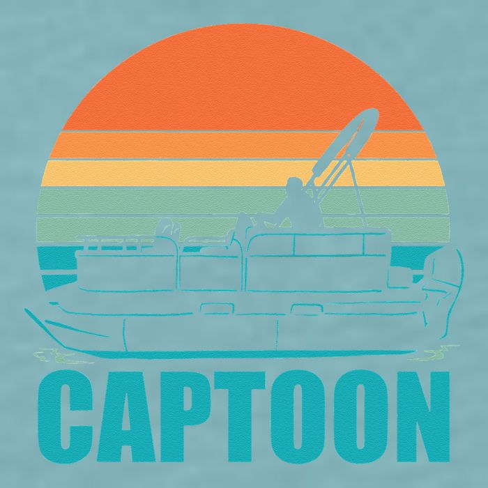 Funny Boating Captoon Pontoon Tritoon Captain Pontoon Boat Sueded Cloud Jersey T-Shirt