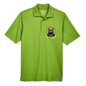 Funny Bombay Cat Lepurrchaun St Patricks Day Gift Men's Origin Performance Pique Polo