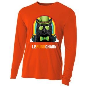 Funny Bombay Cat Lepurrchaun St Patricks Day Gift Cooling Performance Long Sleeve Crew