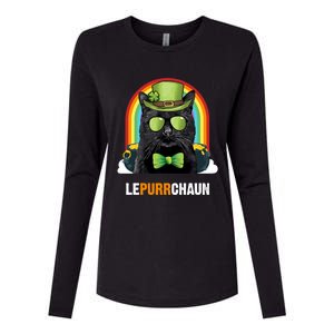 Funny Bombay Cat Lepurrchaun St Patricks Day Gift Womens Cotton Relaxed Long Sleeve T-Shirt