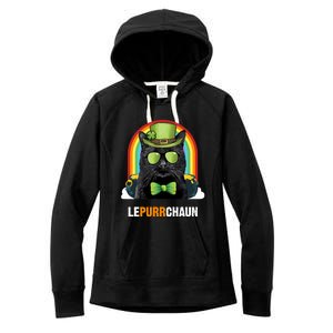 Funny Bombay Cat Lepurrchaun St Patricks Day Gift Women's Fleece Hoodie