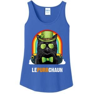 Funny Bombay Cat Lepurrchaun St Patricks Day Gift Ladies Essential Tank