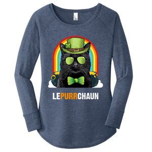 Funny Bombay Cat Lepurrchaun St Patricks Day Gift Women's Perfect Tri Tunic Long Sleeve Shirt