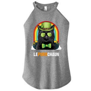 Funny Bombay Cat Lepurrchaun St Patricks Day Gift Women's Perfect Tri Rocker Tank