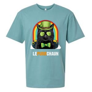 Funny Bombay Cat Lepurrchaun St Patricks Day Gift Sueded Cloud Jersey T-Shirt