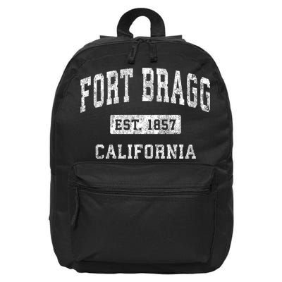 Fort Bragg California Ca Vintage Established Sports 16 in Basic Backpack