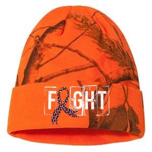 Fight Breast Cancer Awareness Leopard Ribbon Kati Licensed 12" Camo Beanie