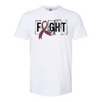 Fight Breast Cancer Awareness Leopard Ribbon Softstyle CVC T-Shirt