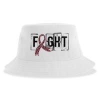 Fight Breast Cancer Awareness Leopard Ribbon Sustainable Bucket Hat