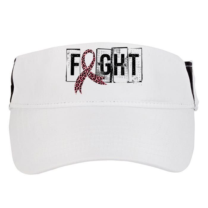 Fight Breast Cancer Awareness Leopard Ribbon Adult Drive Performance Visor