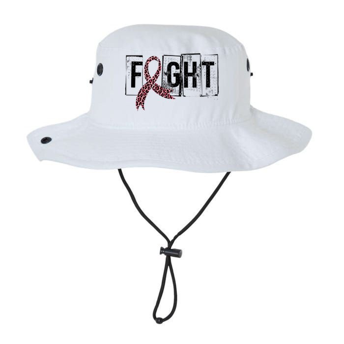 Fight Breast Cancer Awareness Leopard Ribbon Legacy Cool Fit Booney Bucket Hat