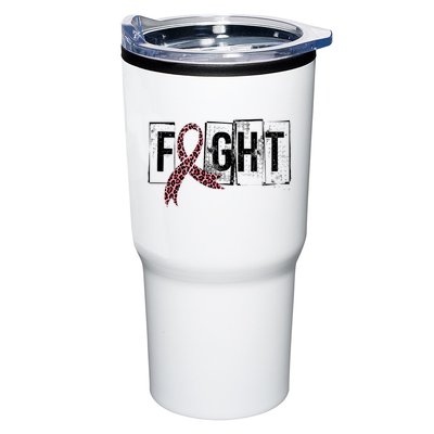 Fight Breast Cancer Awareness Leopard Ribbon Tumbler