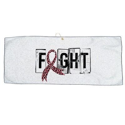 Fight Breast Cancer Awareness Leopard Ribbon Large Microfiber Waffle Golf Towel