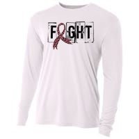 Fight Breast Cancer Awareness Leopard Ribbon Cooling Performance Long Sleeve Crew