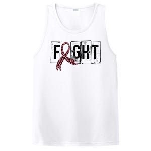 Fight Breast Cancer Awareness Leopard Ribbon PosiCharge Competitor Tank