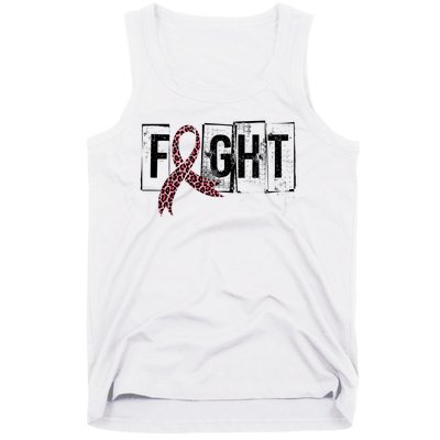 Fight Breast Cancer Awareness Leopard Ribbon Tank Top