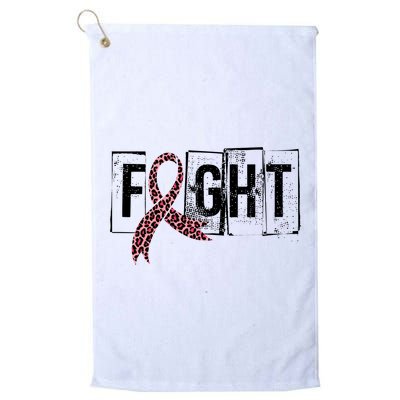 Fight Breast Cancer Awareness Leopard Ribbon Golf Towel