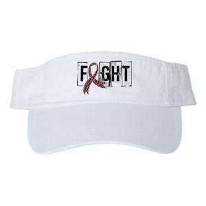 Fight Breast Cancer Awareness Leopard Ribbon Valucap Bio-Washed Visor