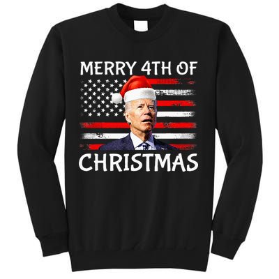 Funny Biden Confused Merry Happy 4th Of July Christmas Flag Sweatshirt