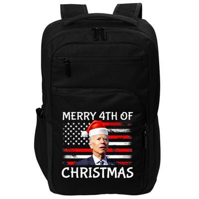 Funny Biden Confused Merry Happy 4th Of July Christmas Flag Impact Tech Backpack