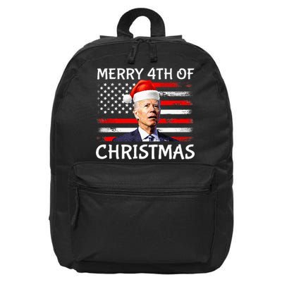 Funny Biden Confused Merry Happy 4th Of July Christmas Flag 16 in Basic Backpack