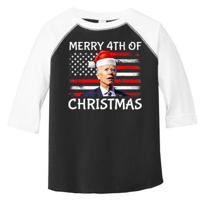 Funny Biden Confused Merry Happy 4th Of July Christmas Flag Toddler Fine Jersey T-Shirt