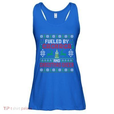 Fueled By Cachaca And Christmas Cheer Ing Xmas Party Gift Ladies Essential Flowy Tank