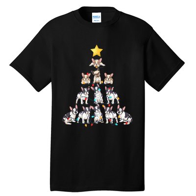 French Bulldog Christmas Tree Frenchie Dog Xmas PJs Pajamas Tall T-Shirt