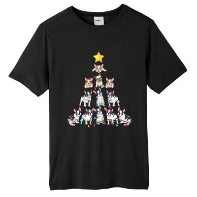 French Bulldog Christmas Tree Frenchie Dog Xmas PJs Pajamas Tall Fusion ChromaSoft Performance T-Shirt