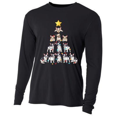 French Bulldog Christmas Tree Frenchie Dog Xmas PJs Pajamas Cooling Performance Long Sleeve Crew