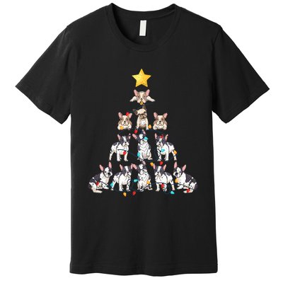 French Bulldog Christmas Tree Frenchie Dog Xmas PJs Pajamas Premium T-Shirt