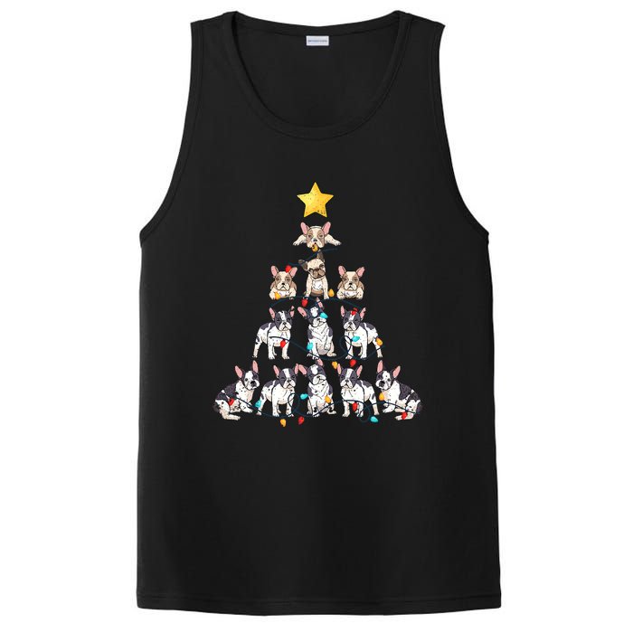 French Bulldog Christmas Tree Frenchie Dog Xmas PJs Pajamas PosiCharge Competitor Tank