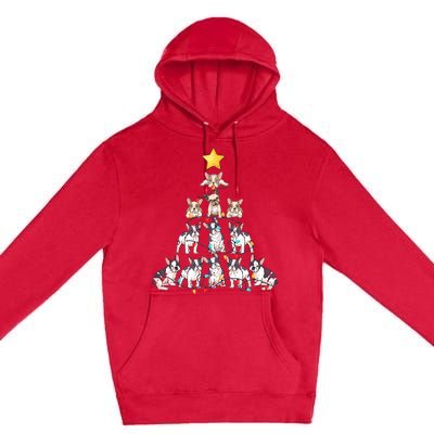 French Bulldog Christmas Tree Frenchie Dog Xmas PJs Pajamas Premium Pullover Hoodie