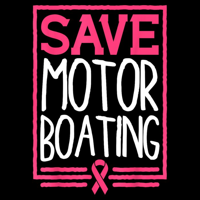Funny Breast Cancer Save Motor Boating Pin.K Ribbon Gift Impact Tech Backpack