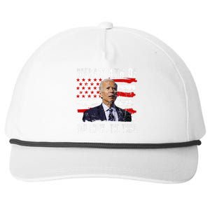 Funny Biden Confused Merry Happy 4th Of You Know...The Thing Snapback Five-Panel Rope Hat