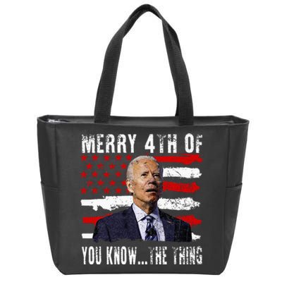 Funny Biden Confused Merry Happy 4th Of You Know...The Thing Zip Tote Bag