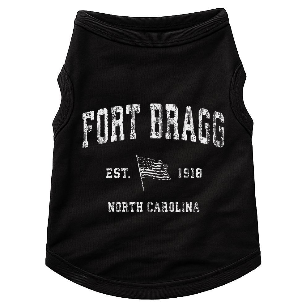 Fort Bragg California Ca Vintage Us Flag Sports Doggie Tank