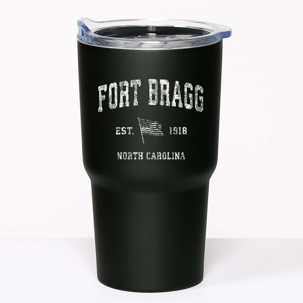 Fort Bragg California Ca Vintage Us Flag Sports Tumbler