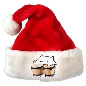 Funny Bongo Cat & More Meme Premium Christmas Santa Hat