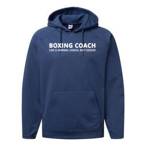 Funny Boxing Coach Definition Boxing Coach Great Gift Performance Fleece Hoodie