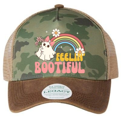 Feeling Bootiful Cute Retro Ghost Halloween Legacy Tie Dye Trucker Hat